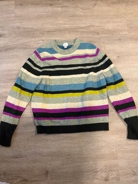 a new day Multicolor Striped Crewneck Sweater